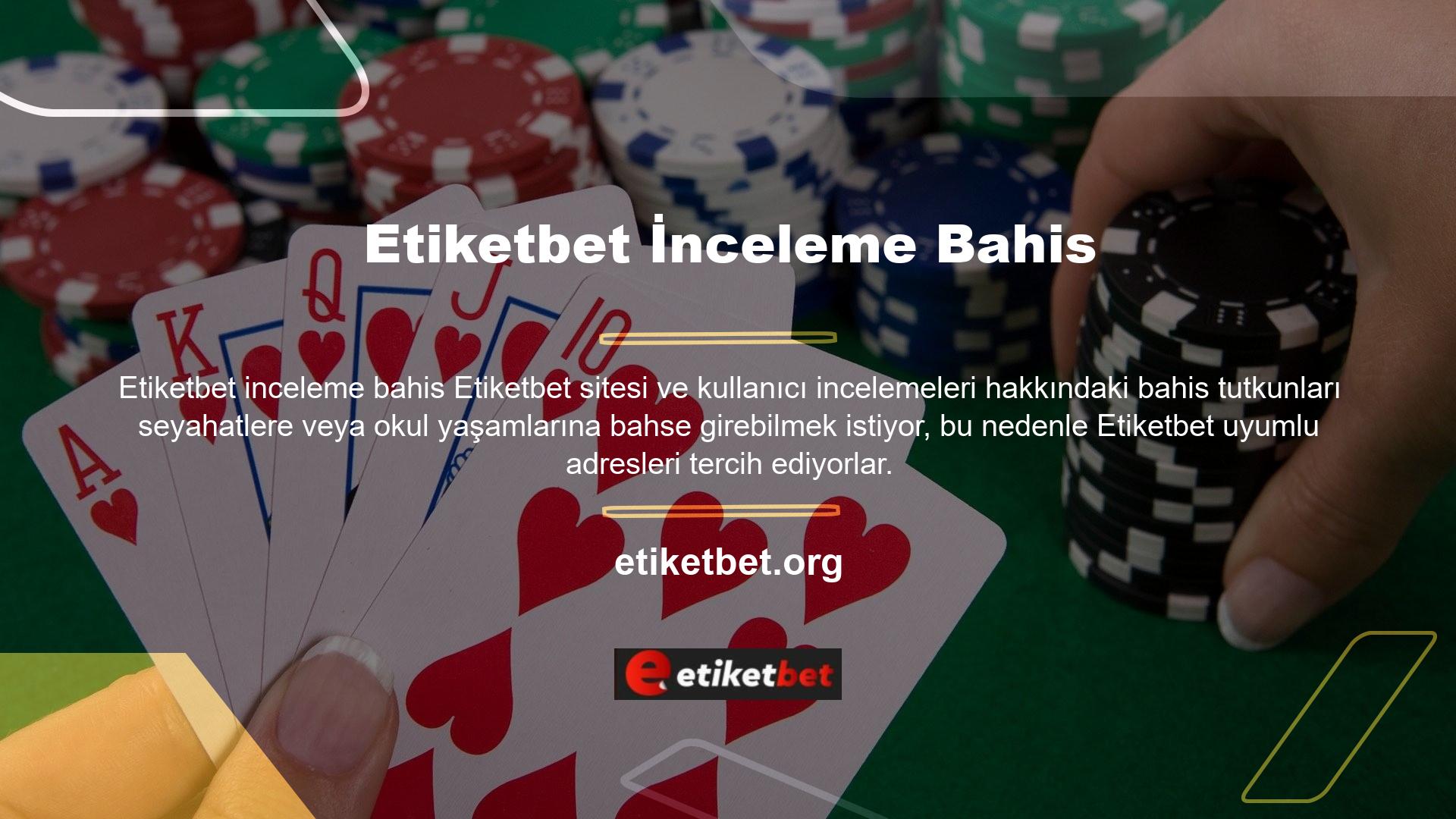 Etiketbet giriş yaparak, daha geniş bir bahis seçeneklerine erişirsiniz ve istediğiniz zaman bahis koyabilirsiniz
