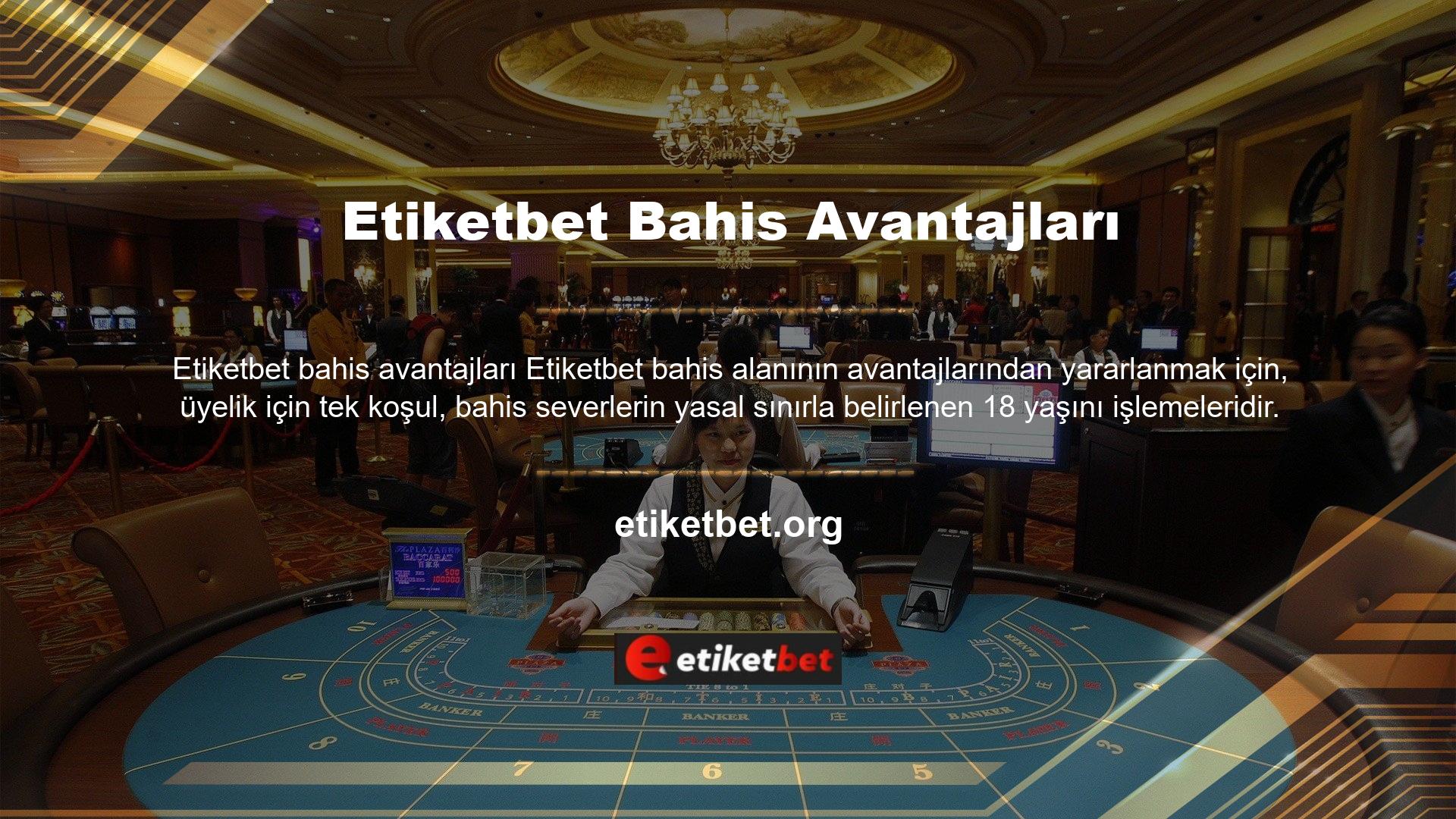 Etiketbet bahis sitesinde, fazla miktarda spor bahsi ve farklı casino içeriği ile kazanmak hem basit hem de eğlenceli hale geldi